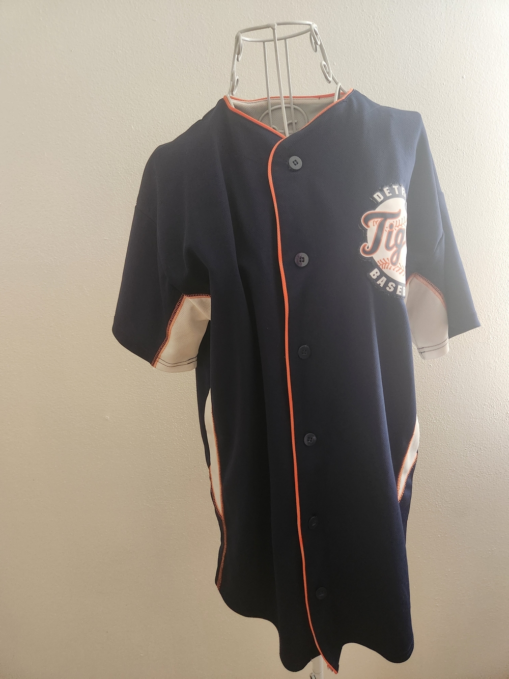 Detroit Tigers Torii Hunter #48 Jersey Youth XL (18-20) Majestic Navy/Orange